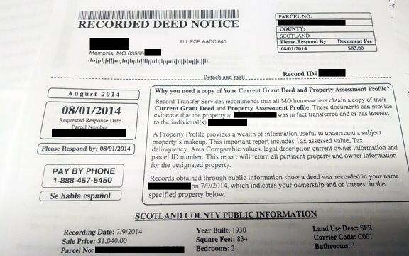 Alt="scams Deed Notices"